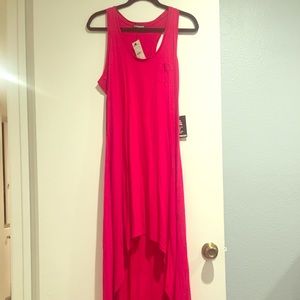 Express high low racer back t shirt dress